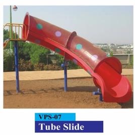 Red FRP Playground Tube Slide