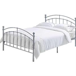 Full Size Stainless Steel Double Bed with Storage