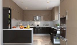 G Shaped Modular Kitchen Unit