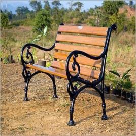 2 Seater Garden Bench with Armrest