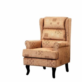 Wooden High Back Armrest Chair