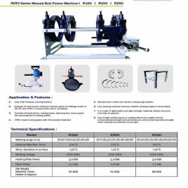 Manual Butt Fusion Welding Machine with Generator, 200 mm
