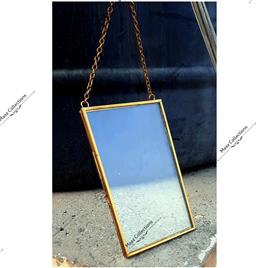 Brass Golden Hanging Glass Frame