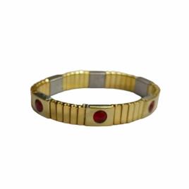 Golden Titanium Magnetic Bracelet, 2 Inch Diameter