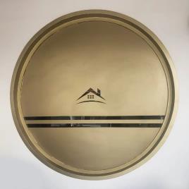 Round Iron Wall Art, 24inch Diameter