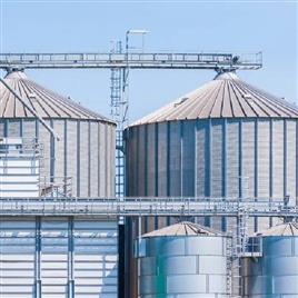 Zincalume Steel Grain Storage Silo, 50 Ton