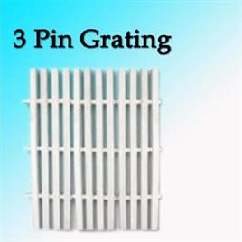 White Triple Pin Pool Grating, 12 Inch