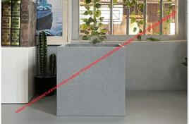 Gray Square Concrete Garden Pots
