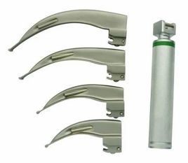 Green Channel Fiber Optic Laryngoscope Blades