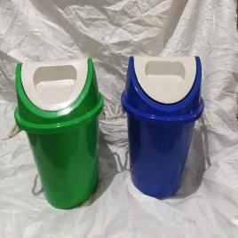 10 Liter Blue PVC Plastic Outdoor Dustbin