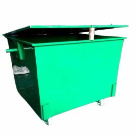 Green MS Outdoor Dustbin with Lid