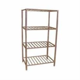 Grey Stainless Steel Pot Rack Equipment, 4 Shelves