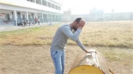 Manual Grey Cricket Pitch Roller