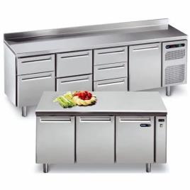 Six Drawer Work Top Chiller - Grey SS
