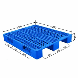 Heavy Duty Blue Plastic Pallet, 1200x1000x150mm