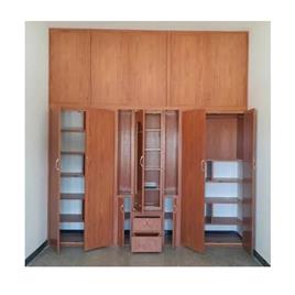Brown Plywood Hinged Living Room Wardrobe