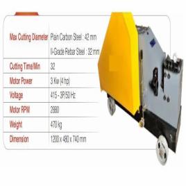 HMC 4 HP Steel Bar Cutting Machine, 42mm Capacity