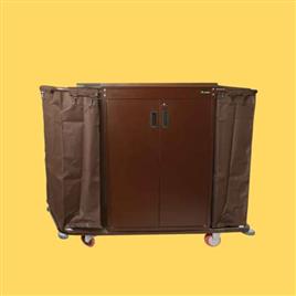 MS Powder Coated Hotel Housekeeping Cart