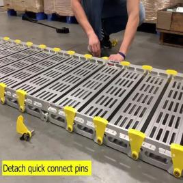 Industrial Hydraulic Roller Ramp, 1 Ton Capacity