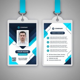 Employee ID Card and Strap Set
