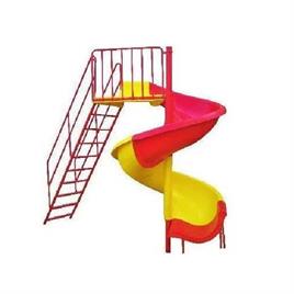 Red ILDPE Frp Spiral Slide
