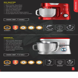 Inalsa Stand Mixer, Stainless Steel