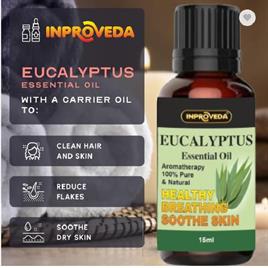 Inproveda Eucalyptus Oil for Breathing & Skin 15ml