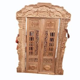 Interior Modern Wooden Pooja Room Door