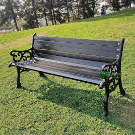 Iron 3 Seater Park Seat With Backrest