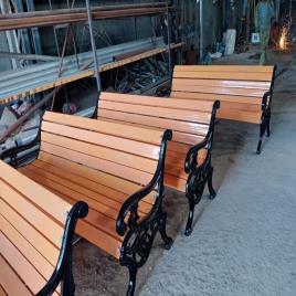 Iron Garden Bench with Back