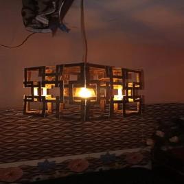 Square Iron Hanging Lamp