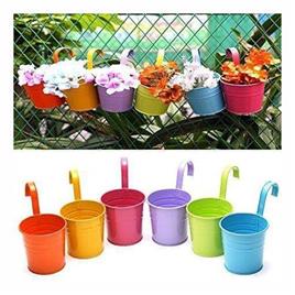 Iron Round Garden Planter, 6-inch Outdoor