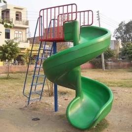 Iron Plastic FRP Spiral Slide