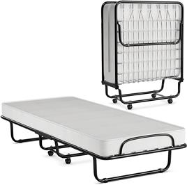 Iron Portable Folding Bed with Mattress
