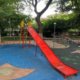 Straight Iron Playground Slide