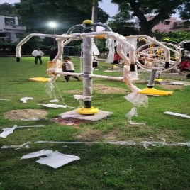 Yellow Iron Double Chest Press Machine