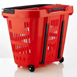 Red Black Plastic Trolley