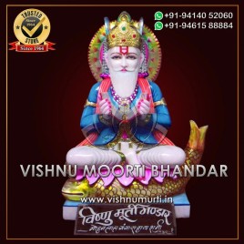 4 ft Multicolor Jhule Lal Statue