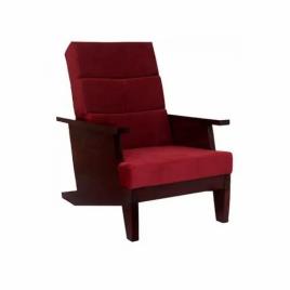 Kamco Wooden Velvet High Back Chair