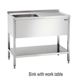 Kanhar Stainless Steel Single Sink Work Table