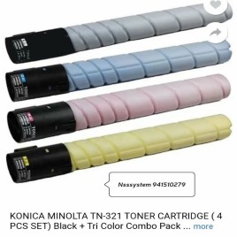 Konica Minolta TN321 Color Toner Cartridges Set