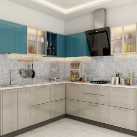 Modern L-Shape PVC Kitchen