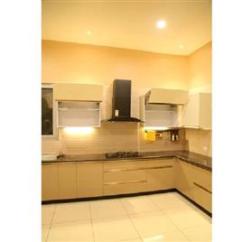 Wooden L-Shape Kitchen