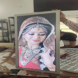 Brown Glass LED Crystal Frame