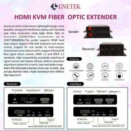Lintek Fiber Optic KVM Extender (HDMI, USB)