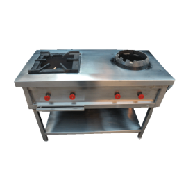 LPG SS 2-Burner Indian Chinese Range