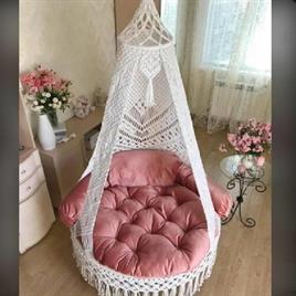 Luxurious Macrame Hammock Swing Pink