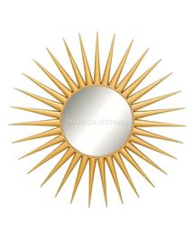 Golden Decorative Round Mirror