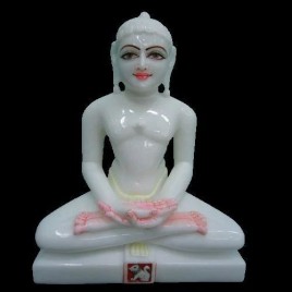 Marble Mahavir Bhagwan Figurine
