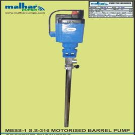 MALHAR Stainless Steel Centrifugal Motorised Barrel Pump